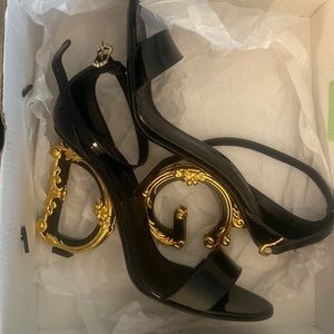 Black and gold Dolce and Gabbana heels